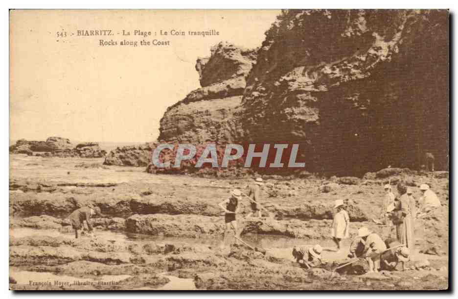CPA Biarritz La plage Le coin tranquille 