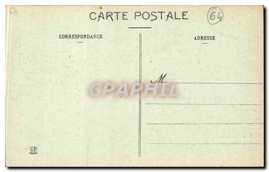 CPA Pau La fontaine de l'avenue Thiers Don de M Latapie Oeuvre de M Gabard — Rückseite