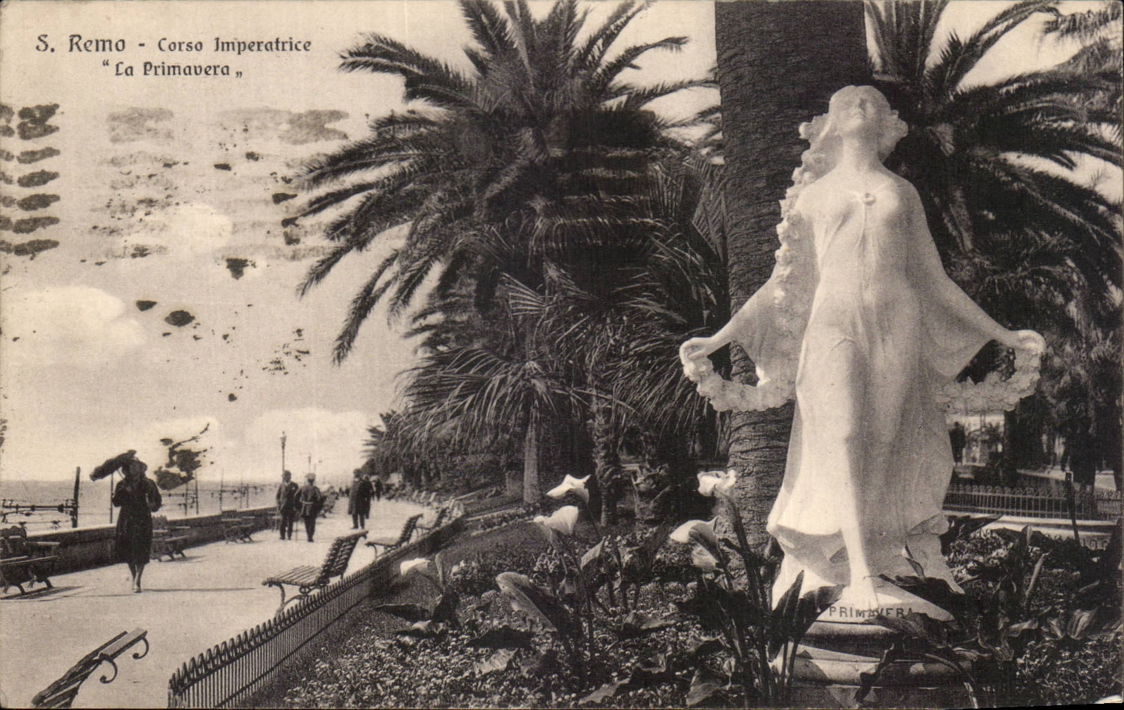 CPA Italie Italia San Remo Corso imperatrice la Primavera