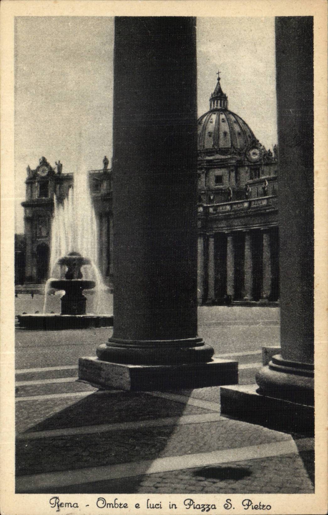 CPA Italie Italia Roma Ombre e luci in Piazza s Pietro