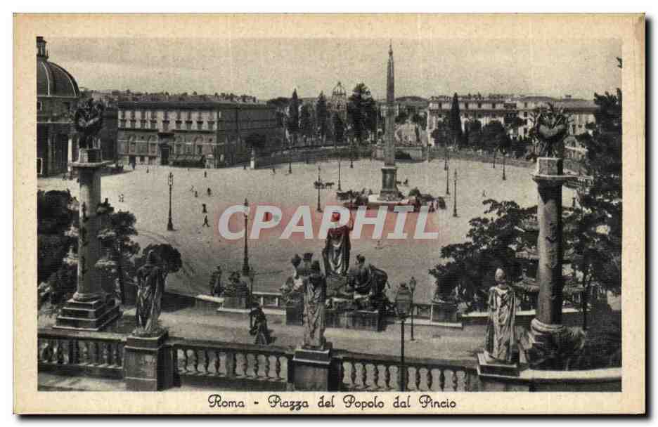 CPA Italie Italia Roma Piazza del Popolo dal Pincio
