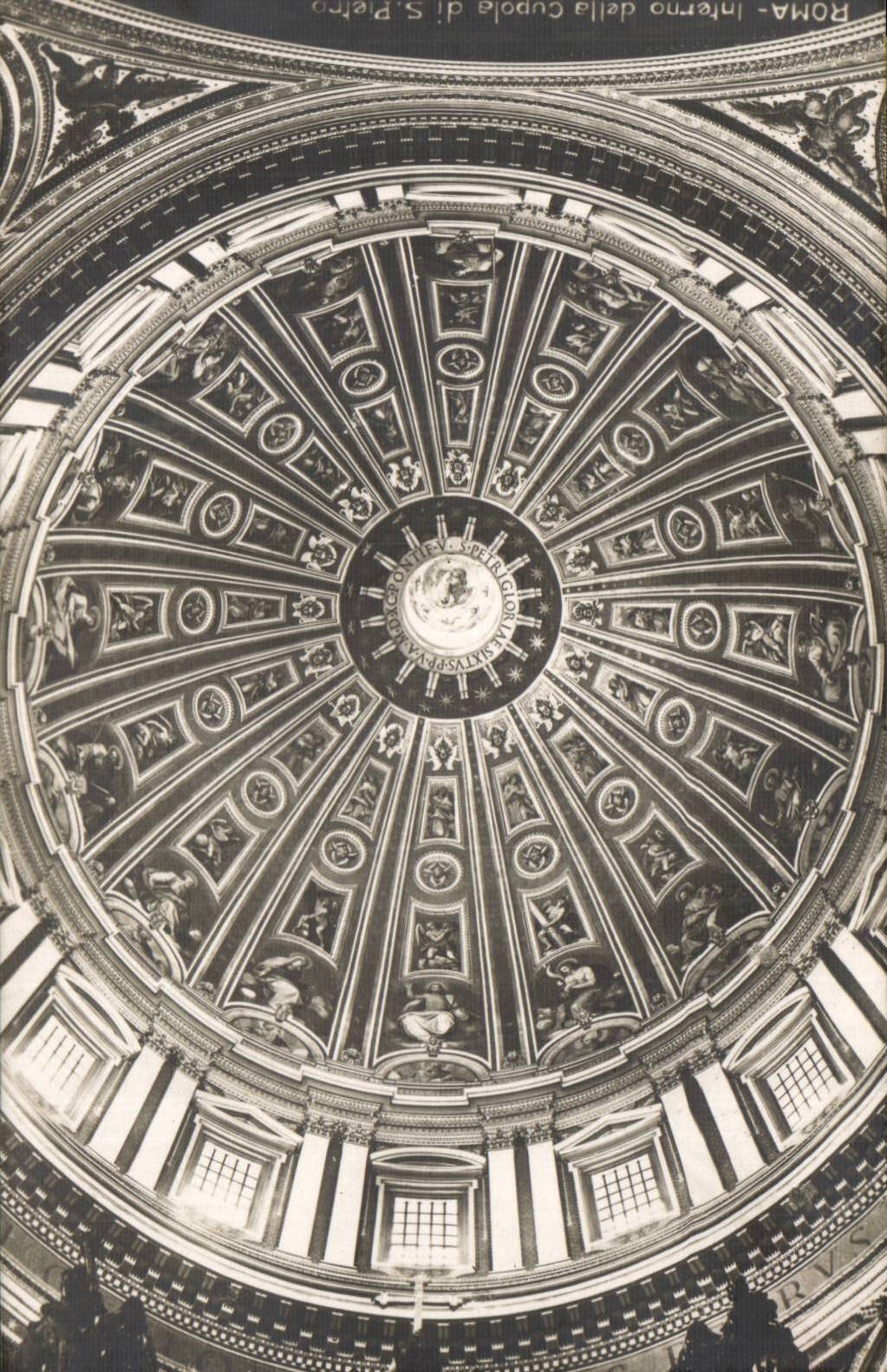 CPA Italie Italia Roma Interno della Cupola di S Pietro
