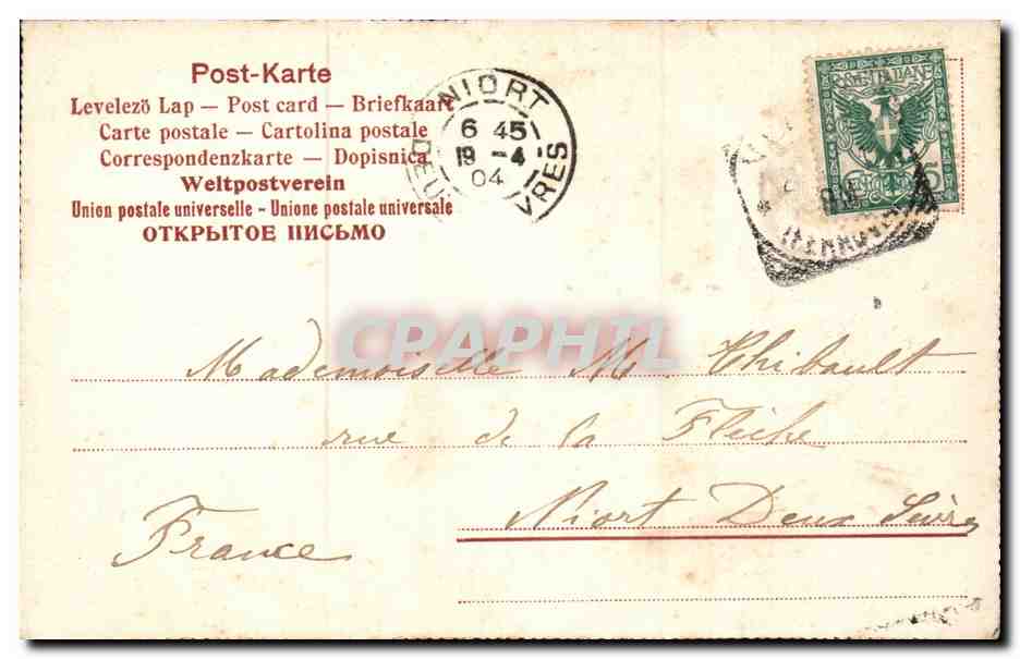 CPA Italie Italia Venezia Piazzetta — Rückseite