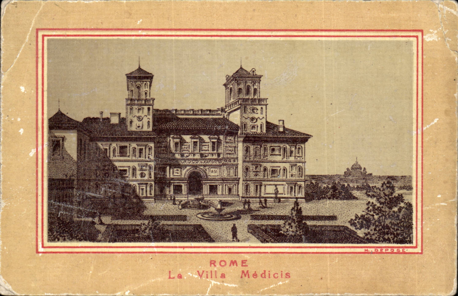 CPA Italie Italia Roma La villa medicis