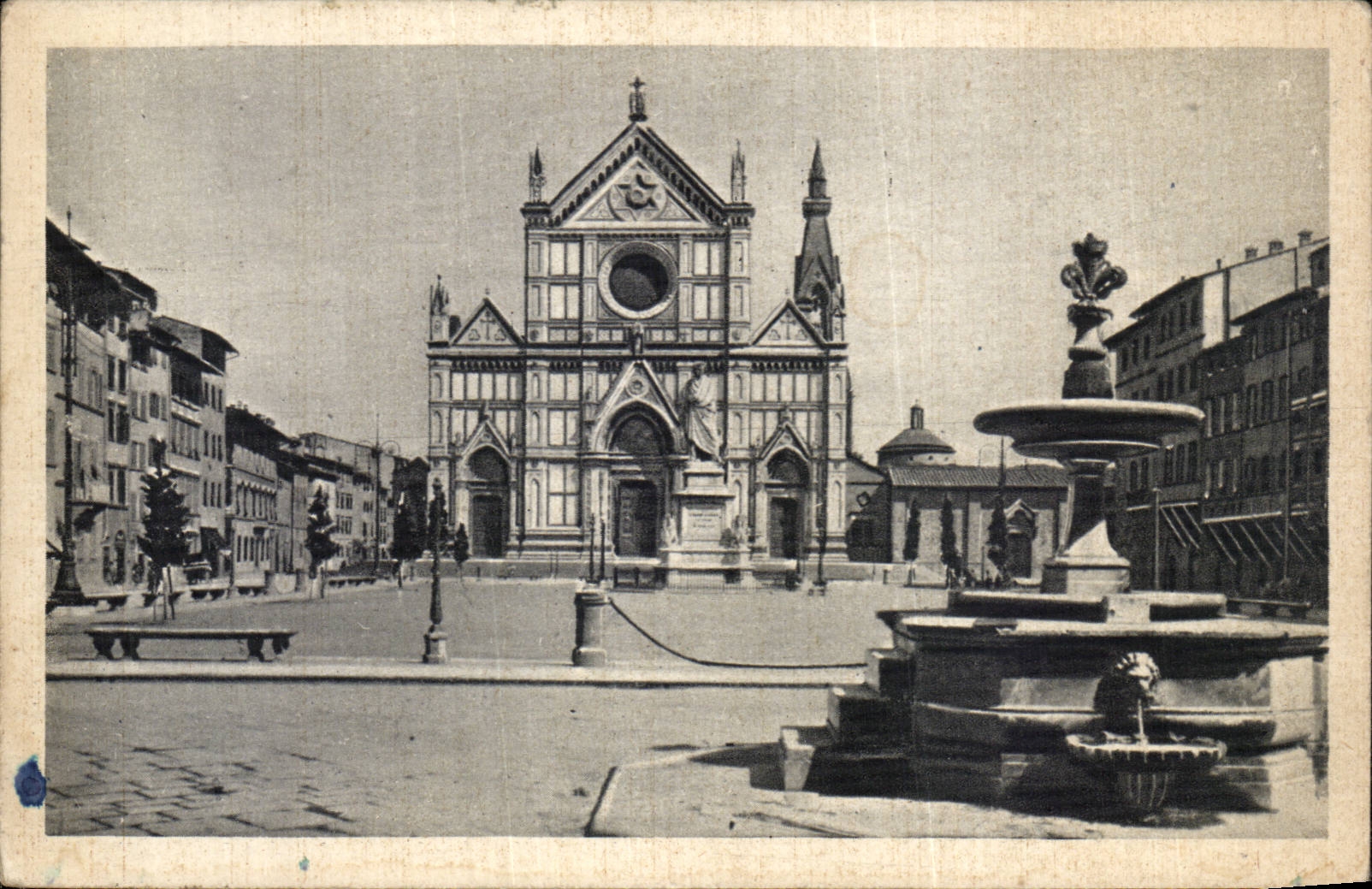 CPA Italie Italia Firenze Piazza e Chiesa S Croce