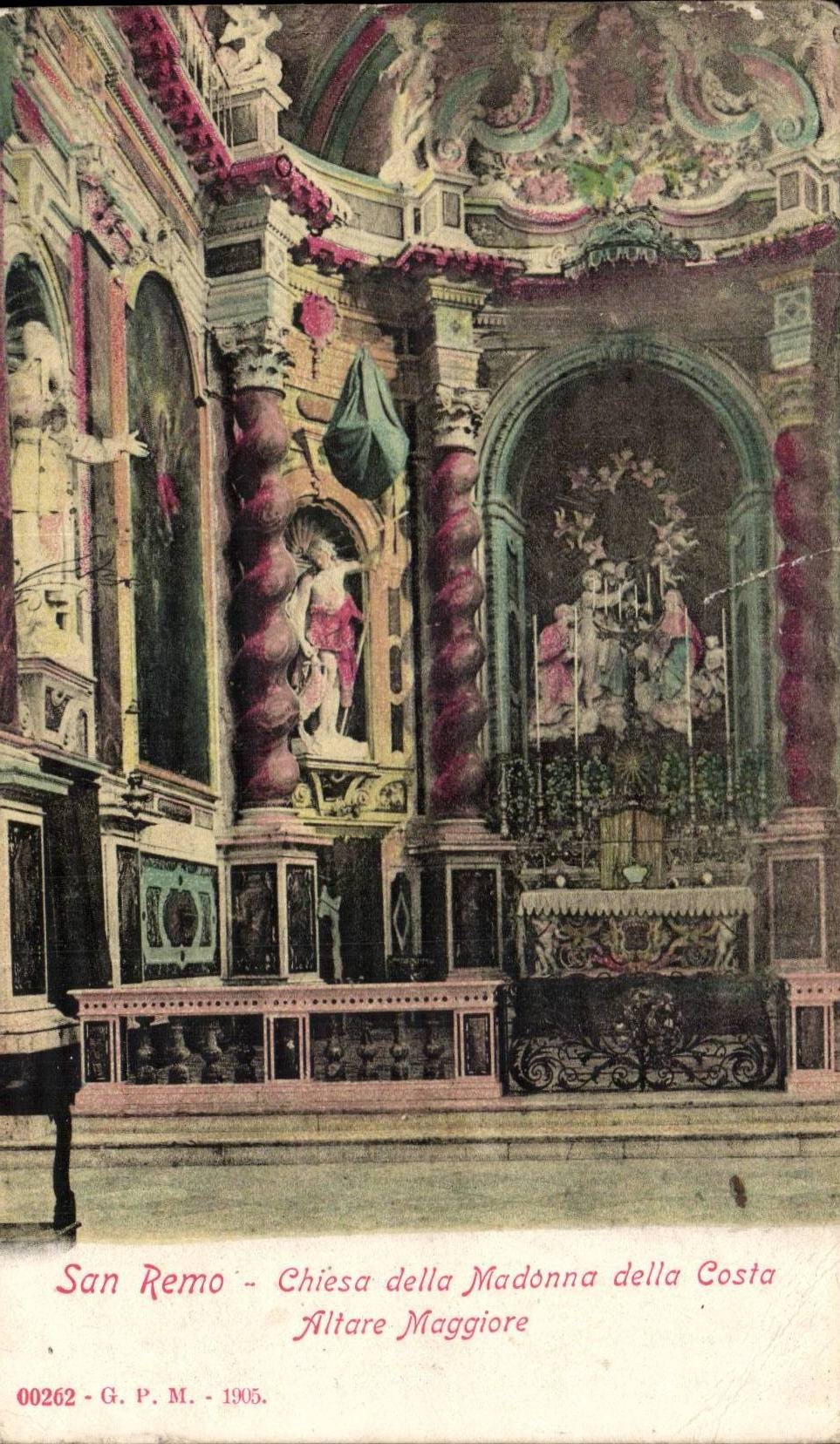 CPA Italie Italia San Remo Chiesa della Madonna della Costa Altare Maggiore