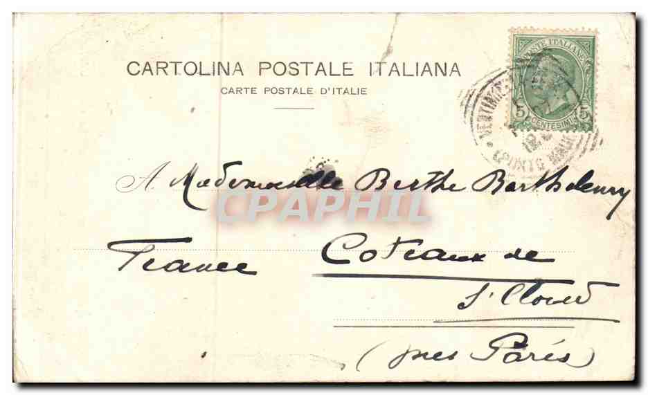 CPA Italie Italia San Remo Chiesa della Madonna della Costa Altare Maggiore — Rückseite