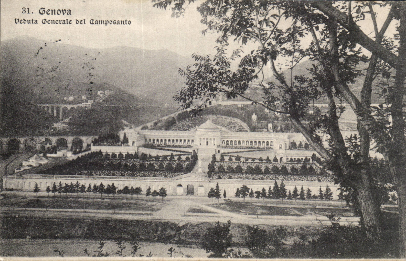 CPA Italie Italia Genova Veduta generate del Camposanto