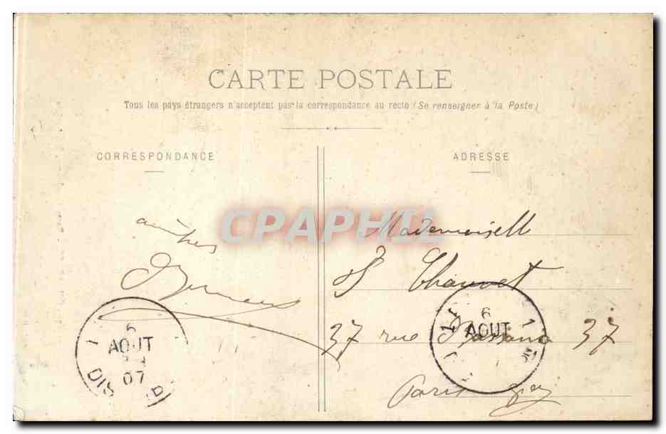 CPA Chartres Porte Guillaume — Verso