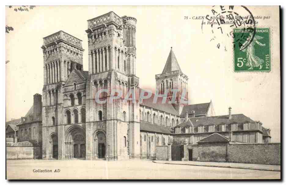 CPA Caen Abbaye des Dames fondee par la reine Mathilde