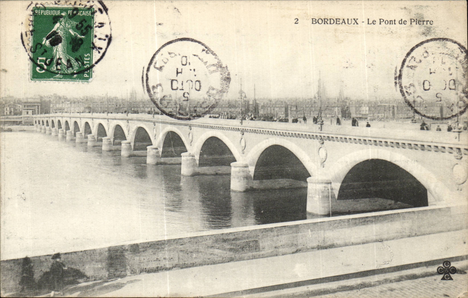 CPA Bordeaux Le pont de pierre