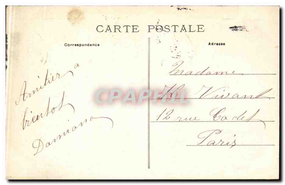 CPA Bordeaux Le pont de pierre — Verso
