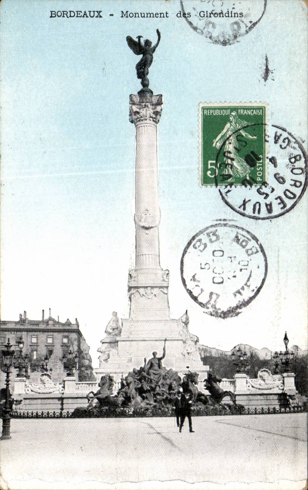CPA Bordeaux Monument des Girondins