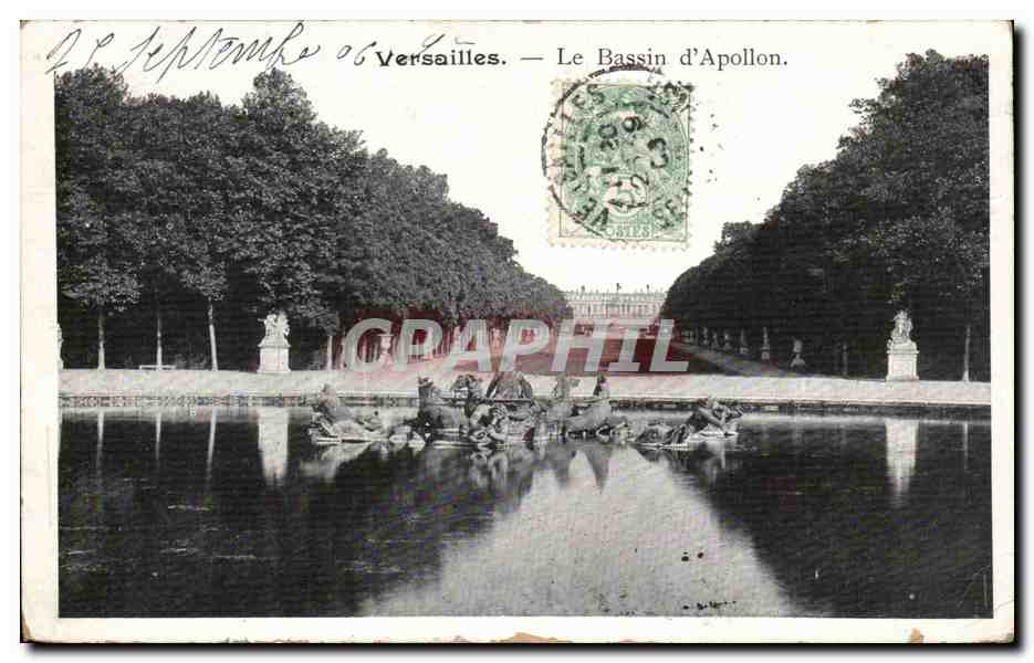 CPA Versailles le bassin d'Apollon