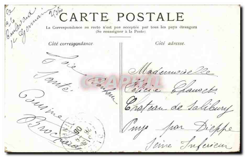 CPA Versailles le bassin d'Apollon — Verso