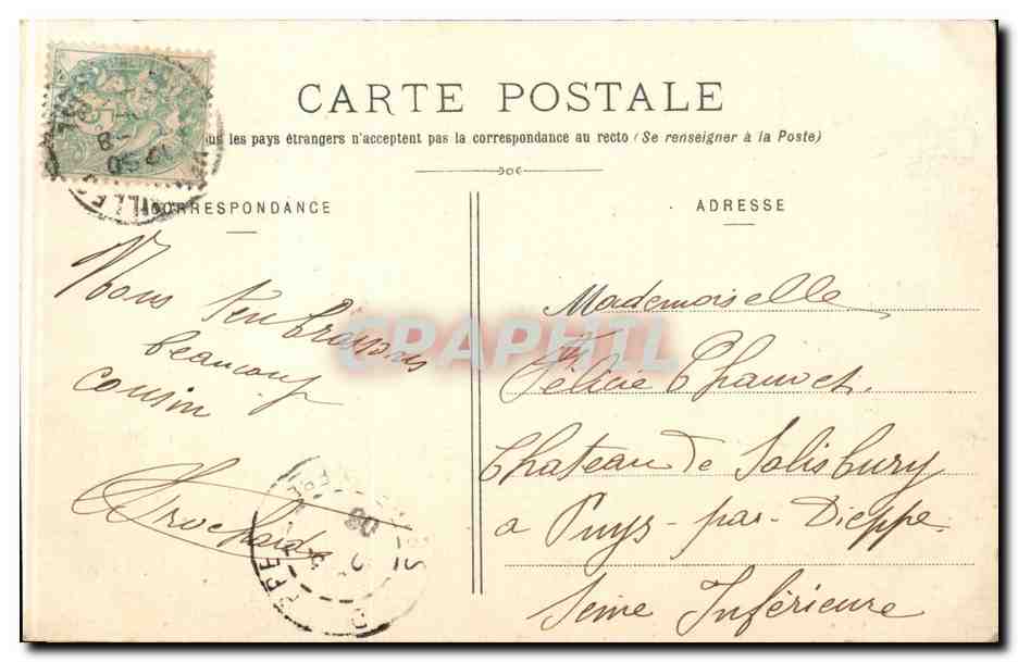 CPA Versailles Le parc du chateau Bouquet d'Apollon (animee) — Rückseite
