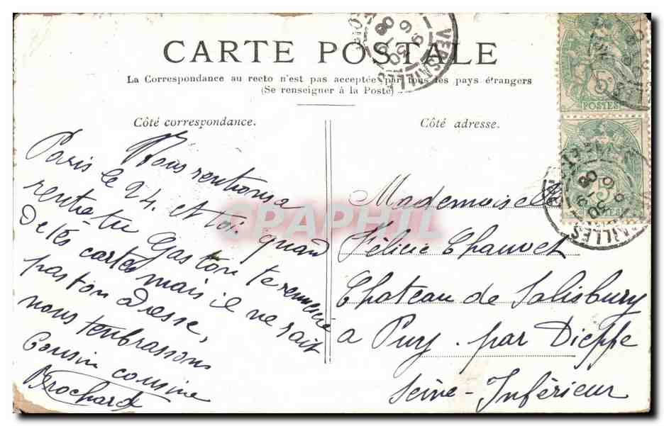 CPA Versailles Petit Trianon La laiterie — Verso