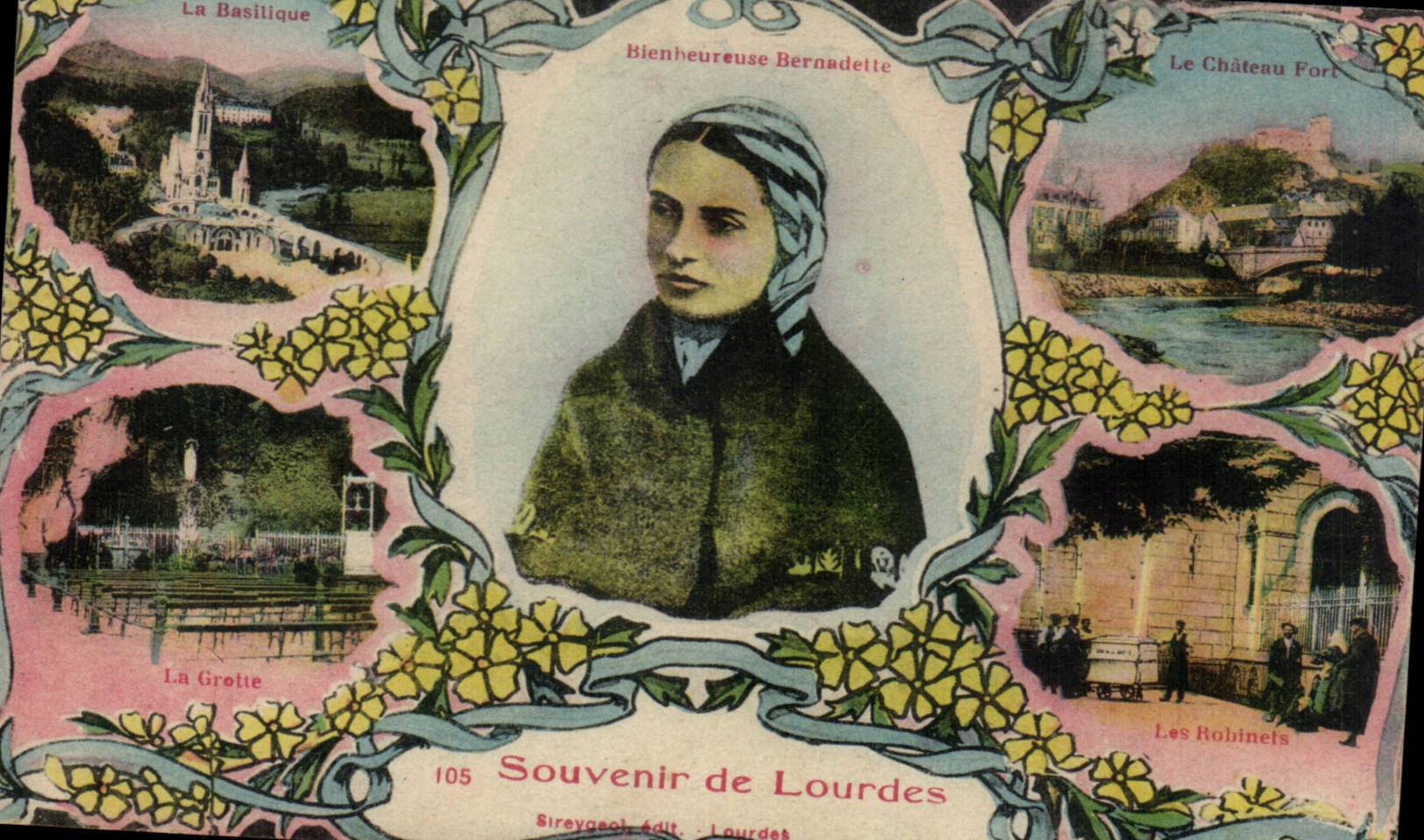 CPA Souvenir de Lourdes Bernadette