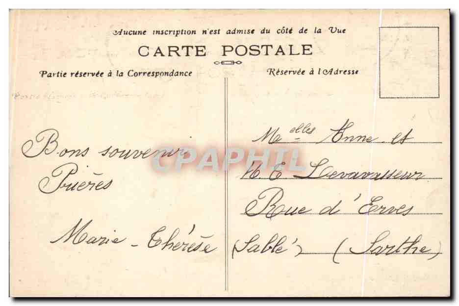 CPA Lourdes Statue de Saint Michel Calvaire breton La basilique — Verso