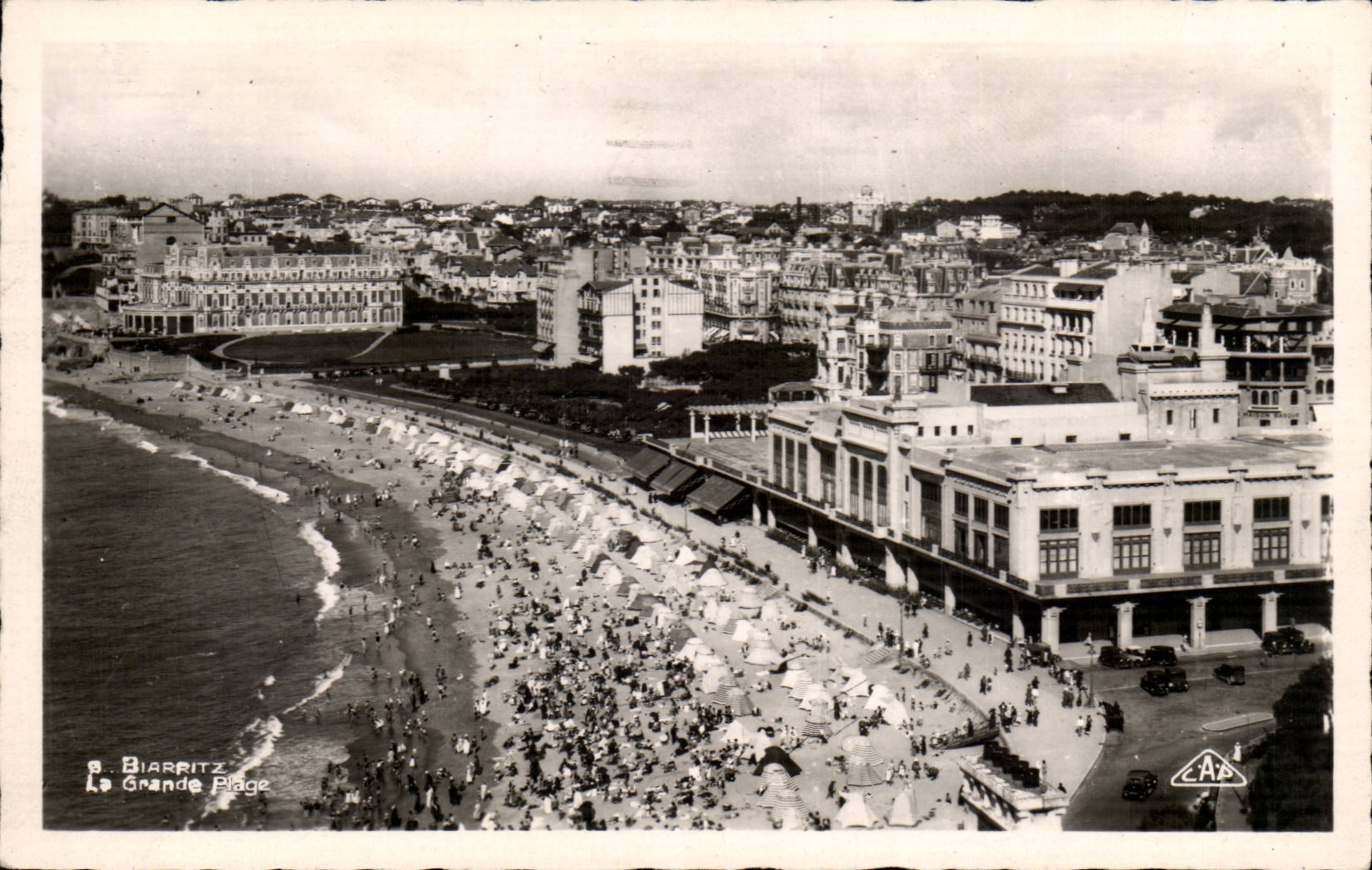 CPA Biarritz la grande plage