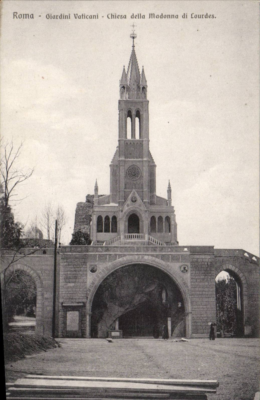 CPA Italie Italia Roma Giardini Vaticani Chiesa della Madonna di Lourdes