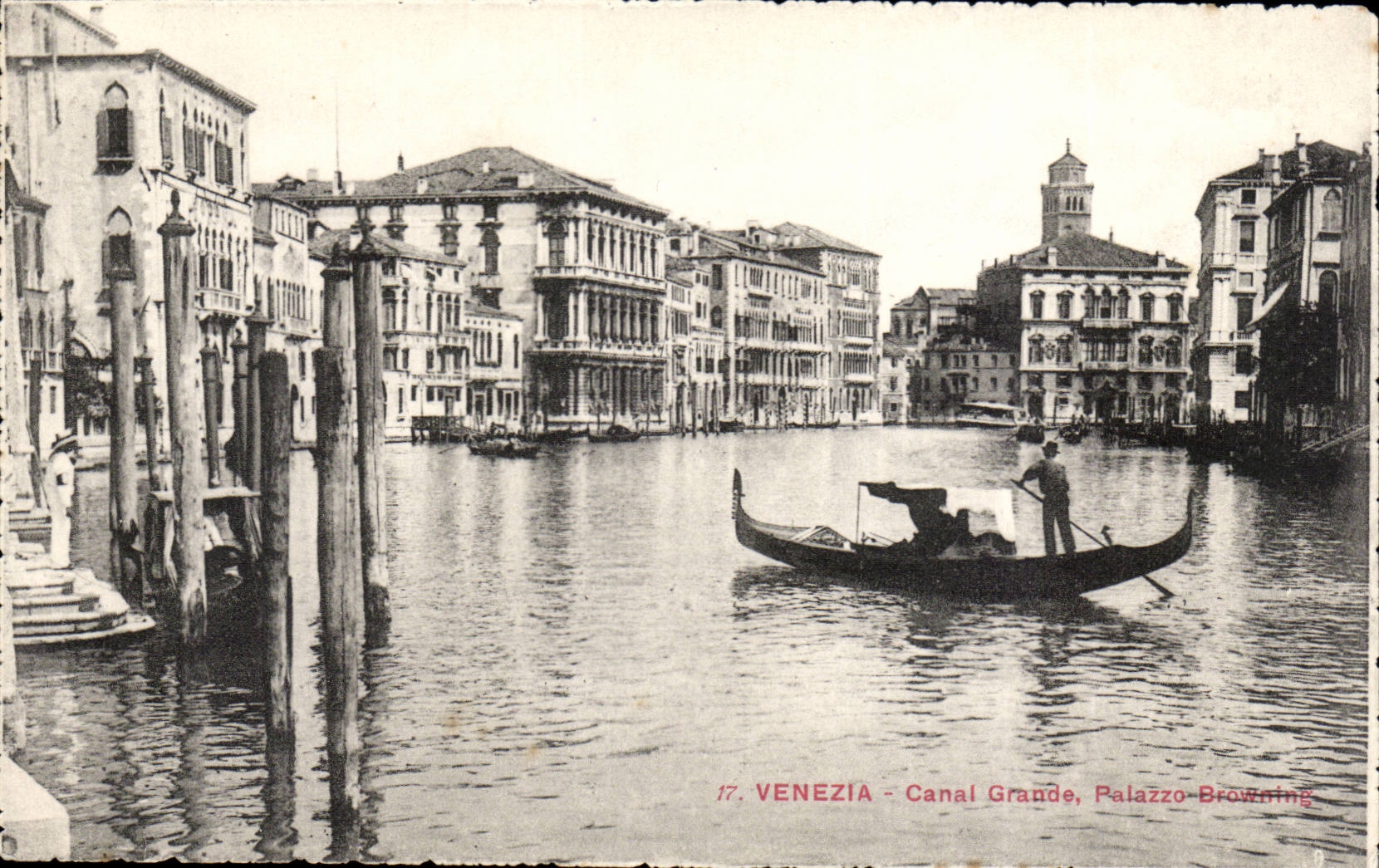 CPA Italie Italia Venezia Canal Grande Palazzo Browning