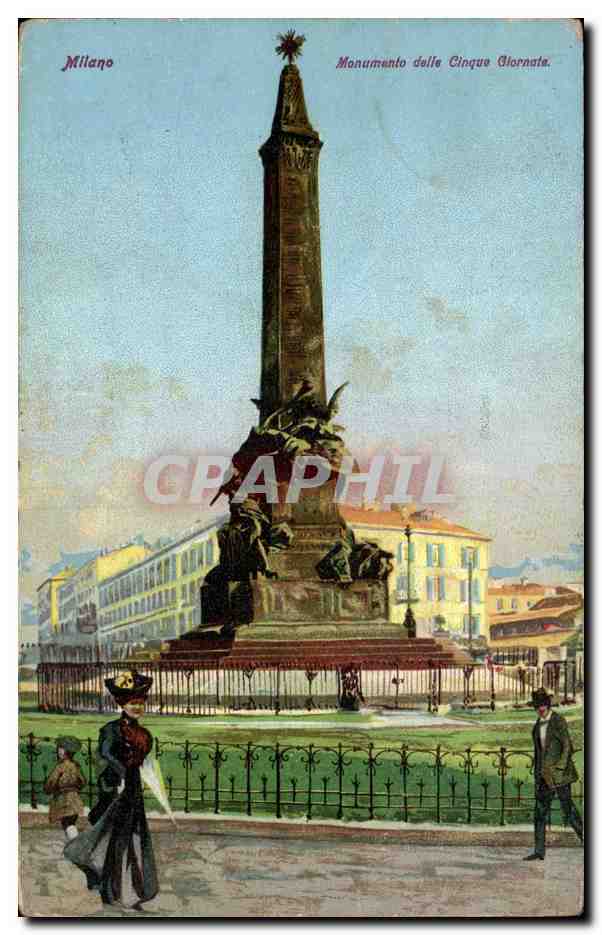 CPA Italie Italia Milano Monumento delle Cinque Giornate