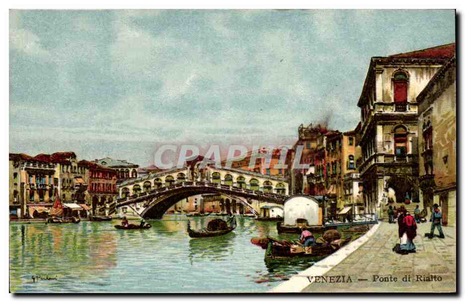 CPA Italie Italia Venezia Ponte di Rialto