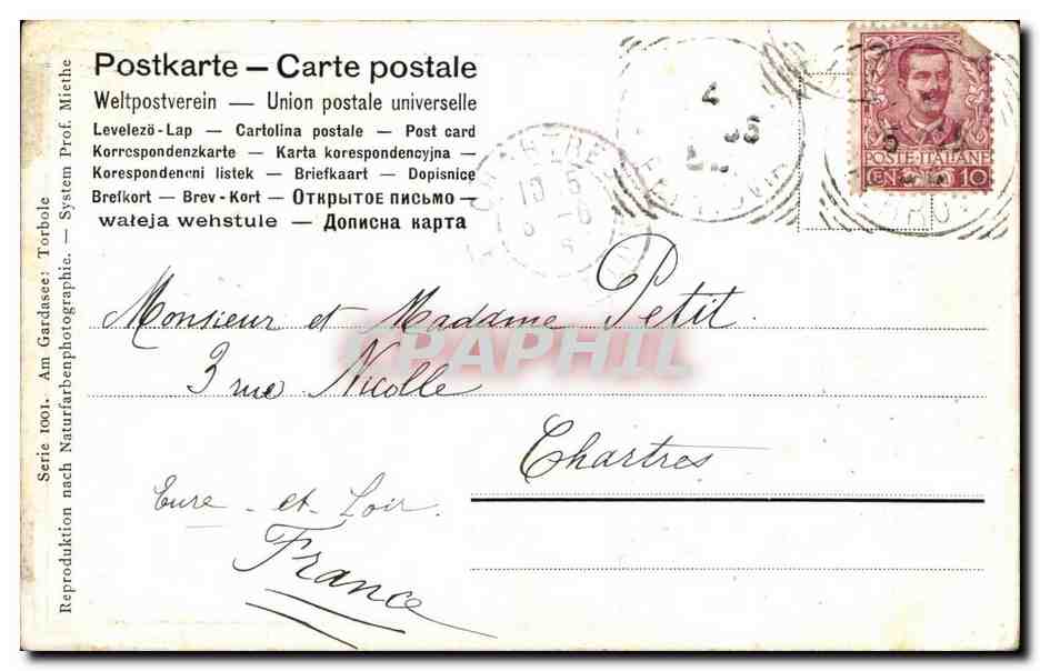 CPA Italie Italia Florence — Rückseite