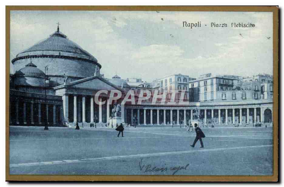 CPA Italie Italia Napoli Piazza Plebiscite