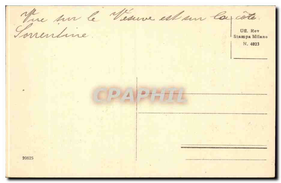 CPA Italie Italia Napoli Il Vesuvio — Verso