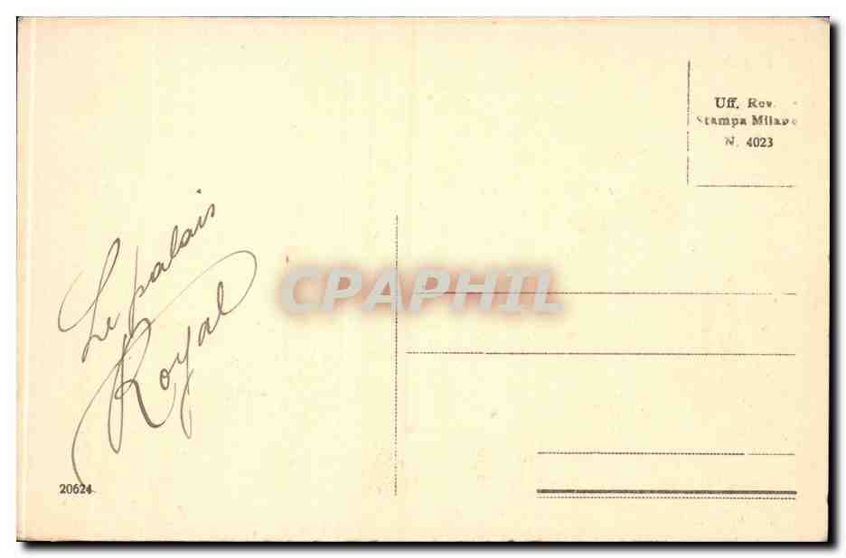 CPA Italie Italia Napoli Palzzo Reale — Verso