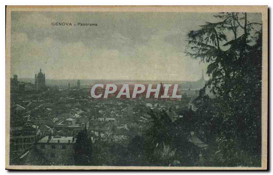 CPA Italie Italia Genova Panorama