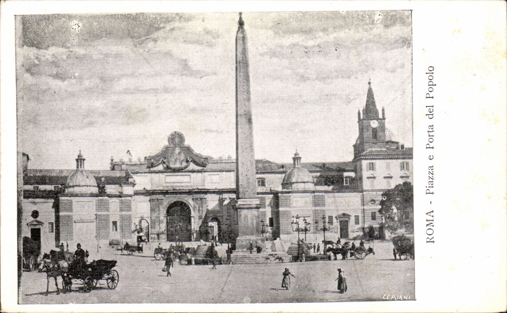 CPA Italie Italia Roma Piazza e Porta del Popolo