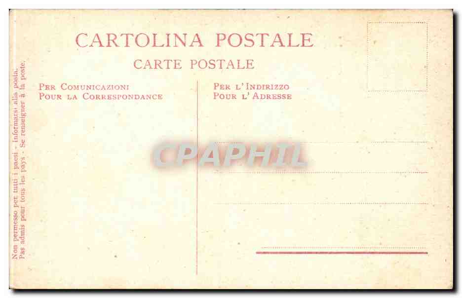 CPA Italie Italia Roma Villa Borghese Fontana di CAvalii Marini — Rückseite