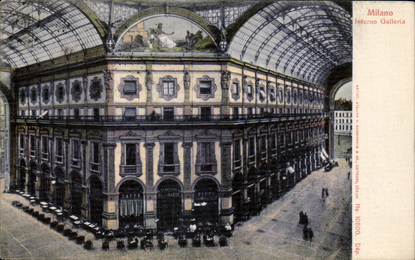 CPA Italie Italia Milano Interno Galleria