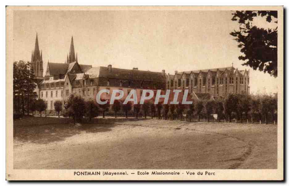 CPA Paris Pontmain Ecole missionnaire Vue du parc