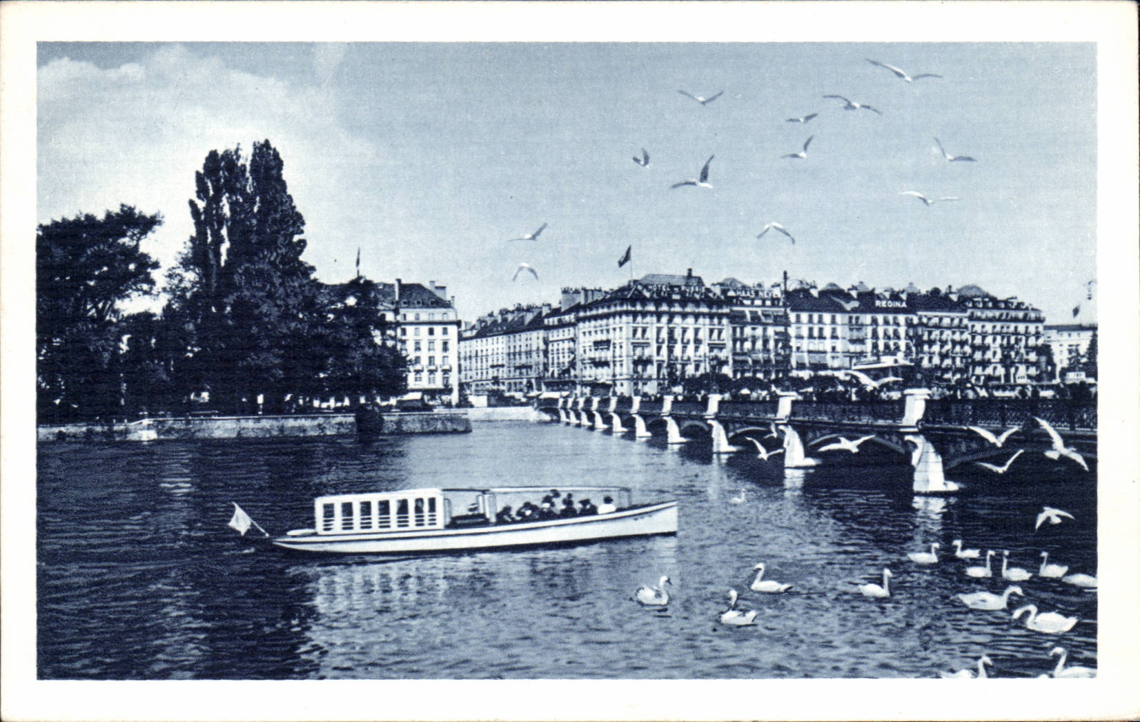CPSM Suisse Geneve Pont du Mont Blanc