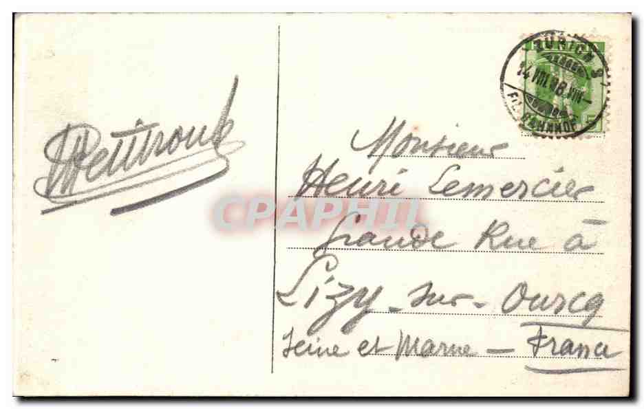 CPA Suisse Uetliberg Nebelmeer — Rückseite