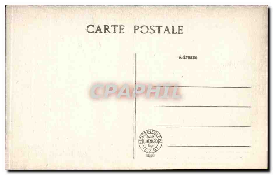 Palacio de Fontainebleau — Salón de Recepción de las Madres Reales — Colección Artística L. n°59 — Reverso