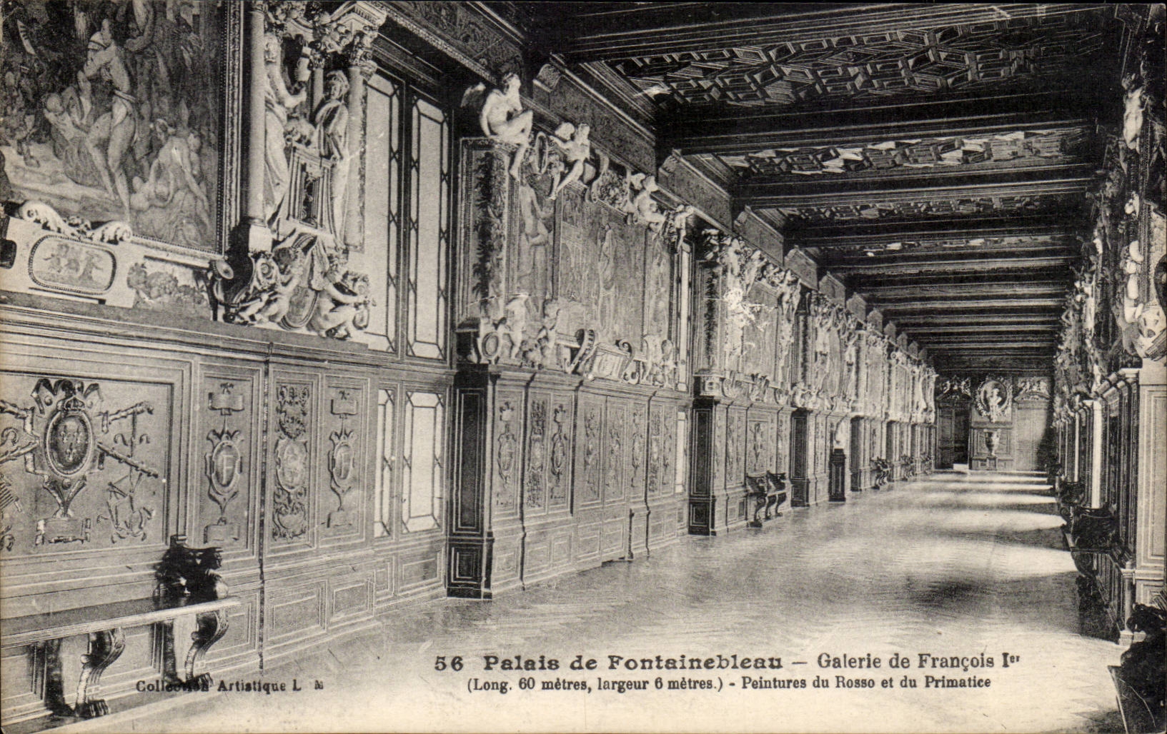 Palais de Fontainebleau — Galerie de François Ier — Peintures du Rosso et du Primatice