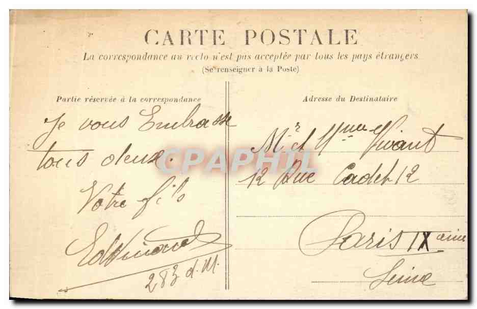 CPA Rouen Vue generale — Verso
