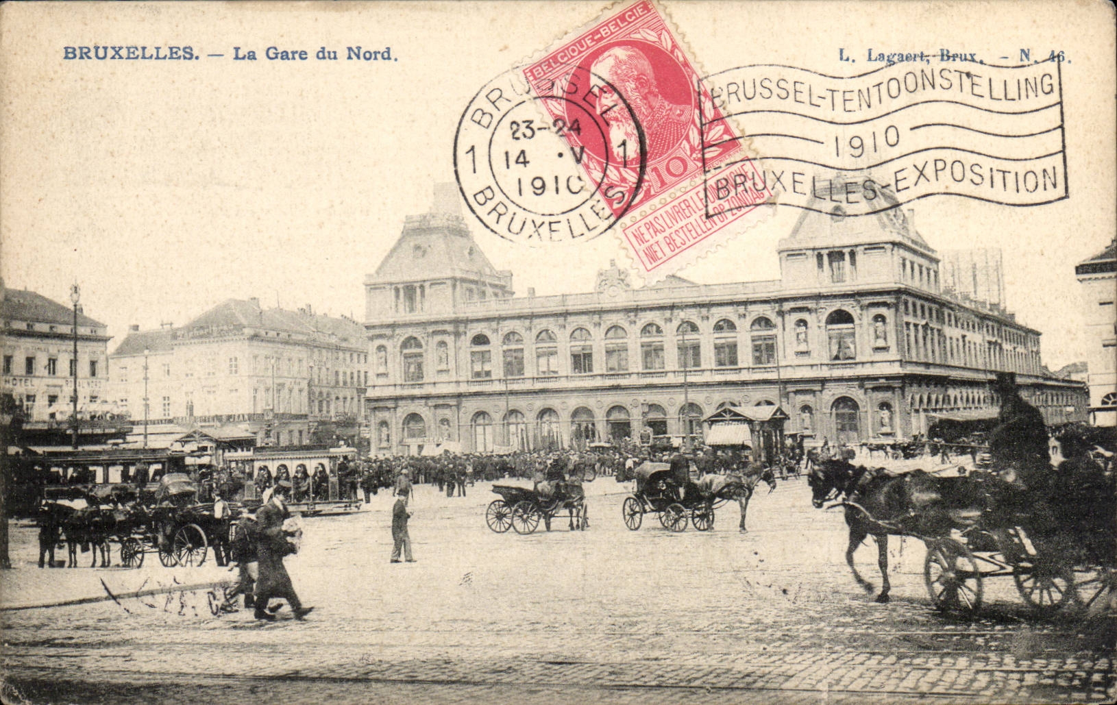 CPA Bruxelles La gare du nord