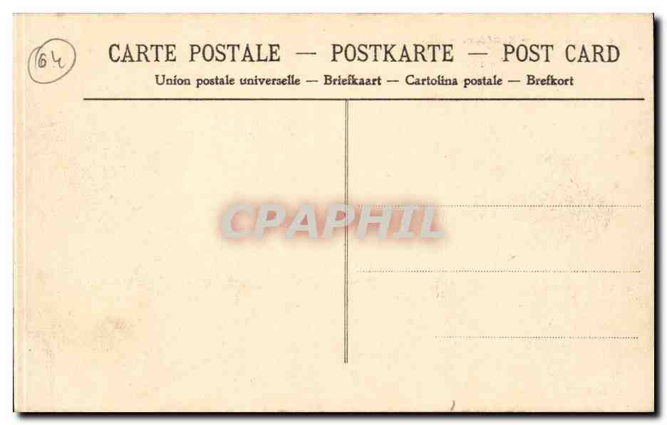 CPA Hendaye Chateau d'Abbadia — Rückseite