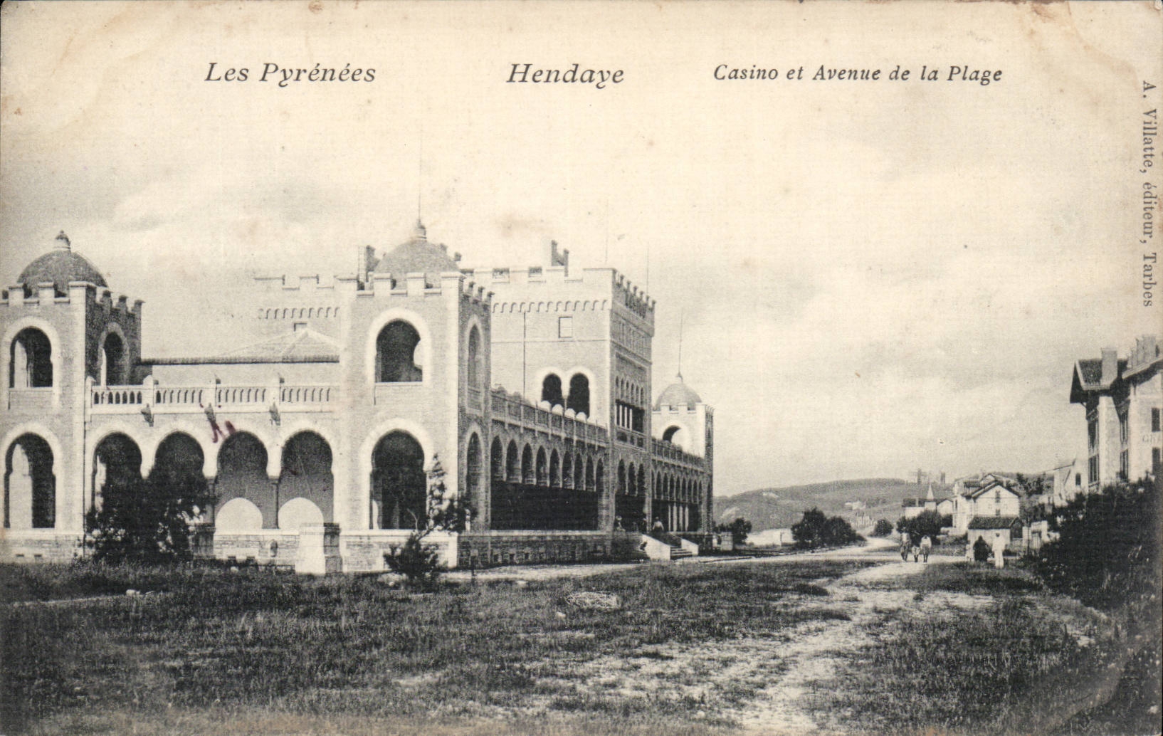 CPA Hendaye Casino et avenue de la plage