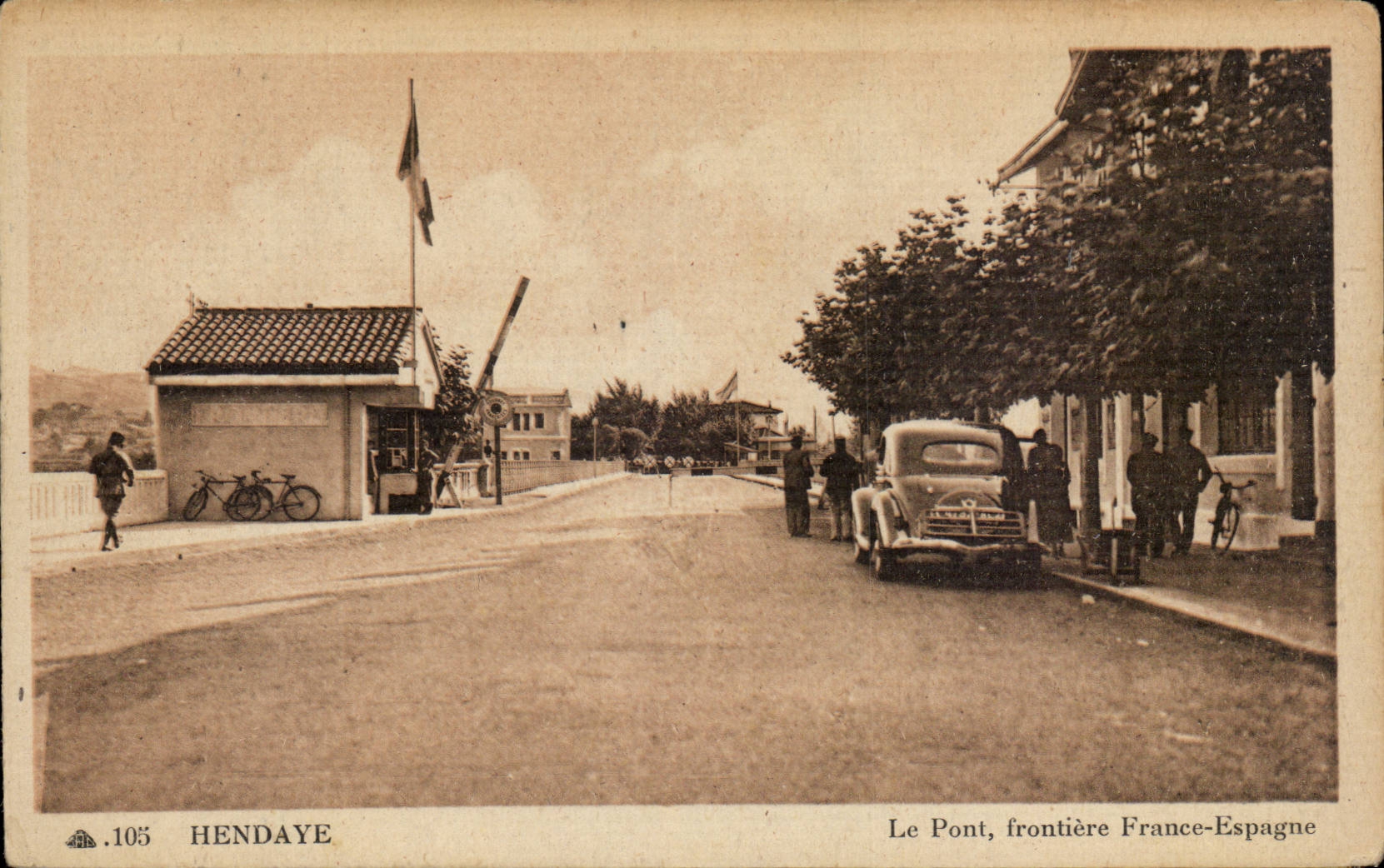 Hendaye — Le Pont, frontière France-Espagne — CPAPHIL
