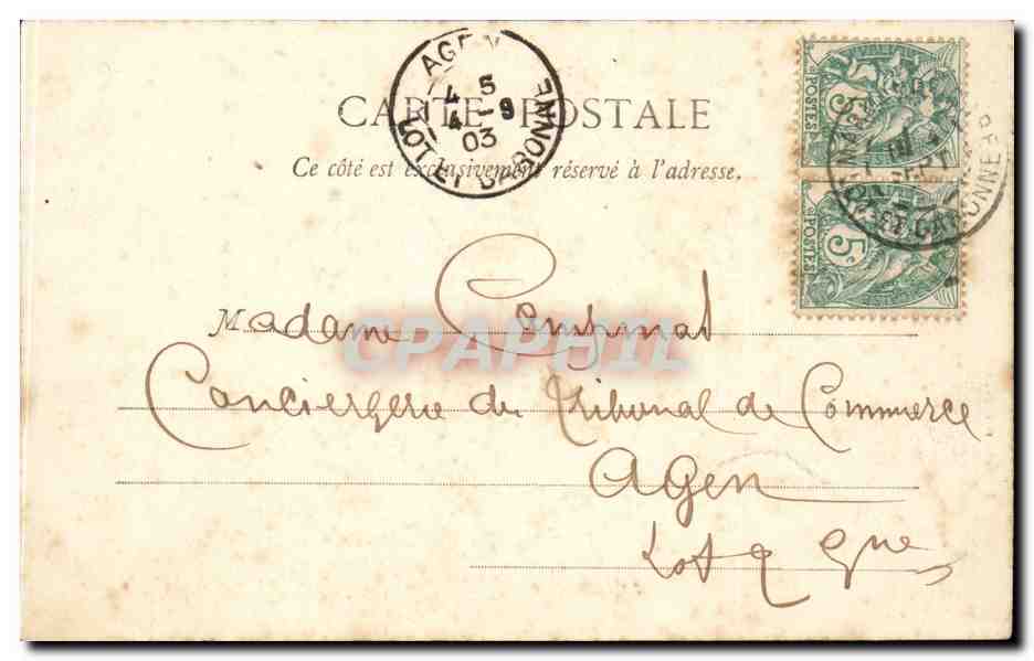 Eaux-Bonnes (B.P.) — Montagne la Zire — Vue prise de la Promenade Horizontale — G. Poudard & fils, édit. Orthez (B.P.) — Rückseite