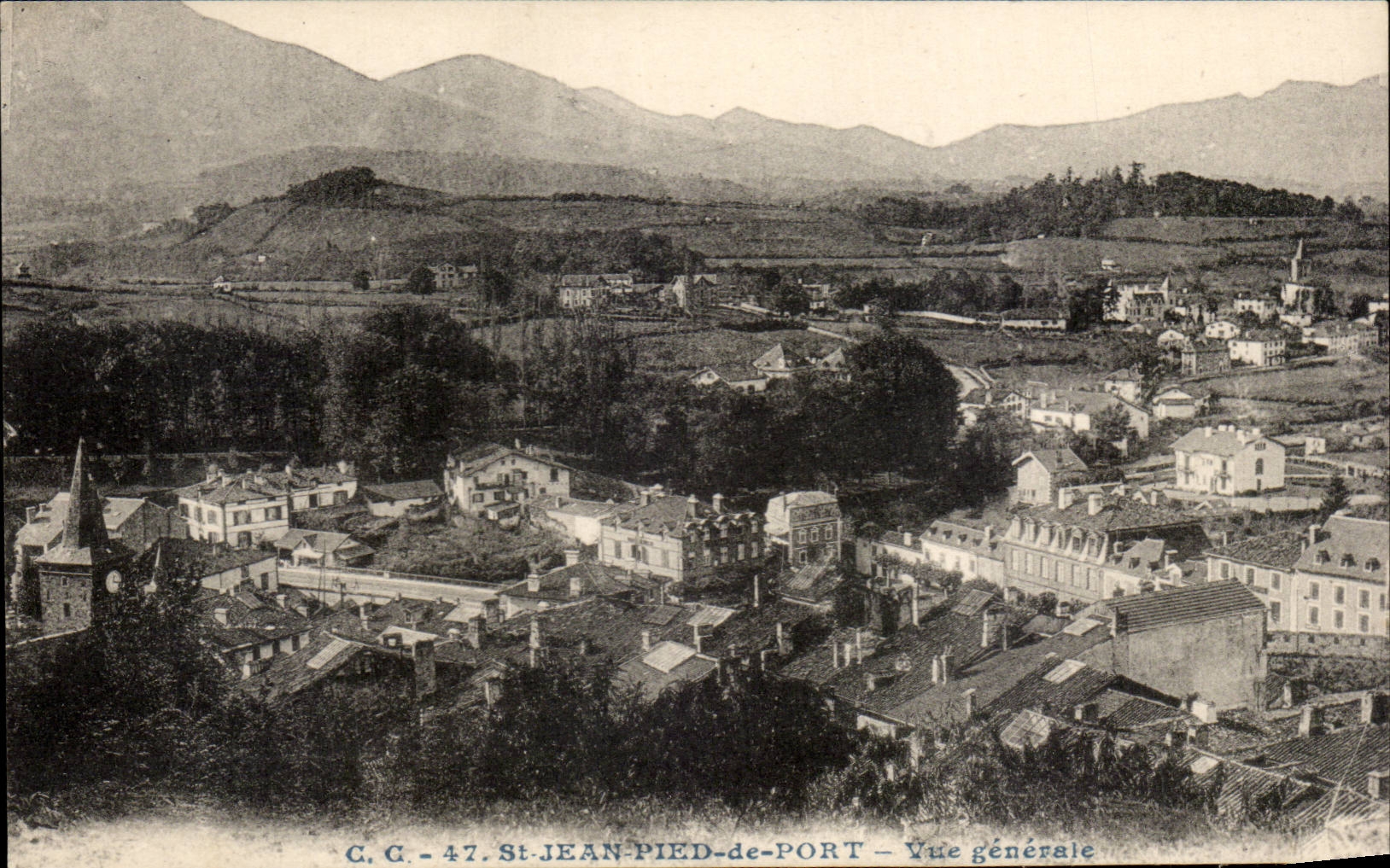 CPA St Jean Pied de Port Vue generale