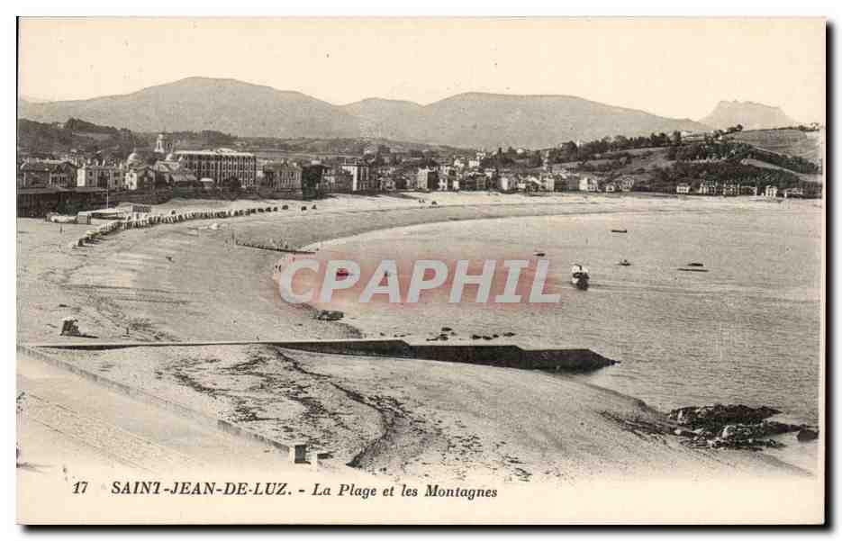 Saint-Jean-de-Luz — Die Strände und die Berge — Verlag Lévy et Neurdein, Nr. 17
