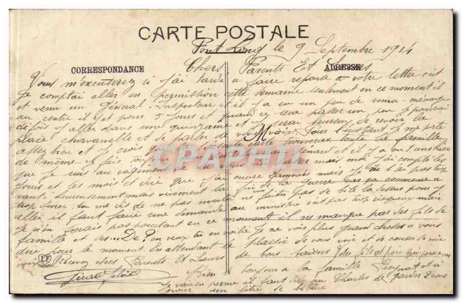 Rapides du Gave d'Ossau et Fond de Gabas — Route de Gabas — Les Basses-Pyrénées — Phototype Labbuche Frères, Toulouse — Rückseite